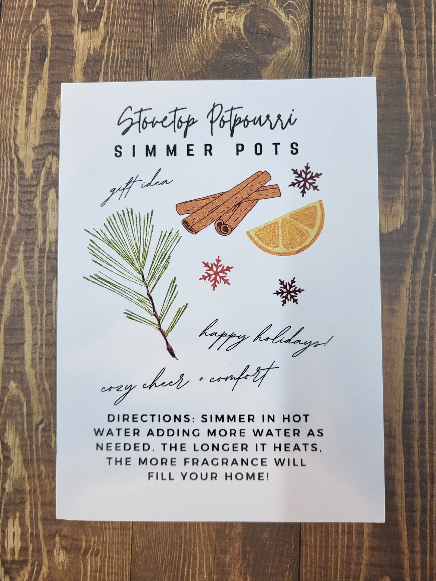 Simmer Stovetop Potpourri – Holiday Spice Blend