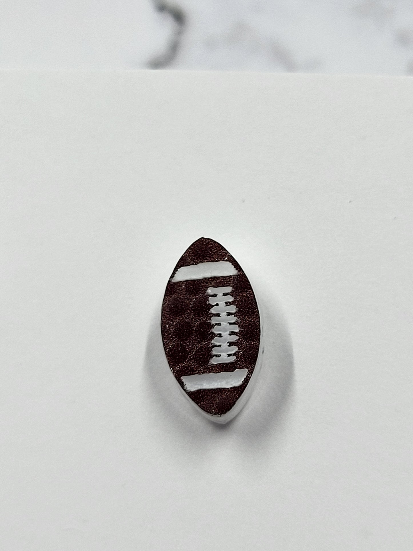 Football Stud Earrings - Handmade