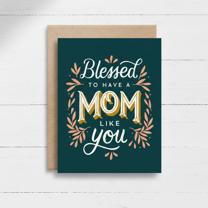 Mother’s Day Card – Blessed To Have A Mom Like You
