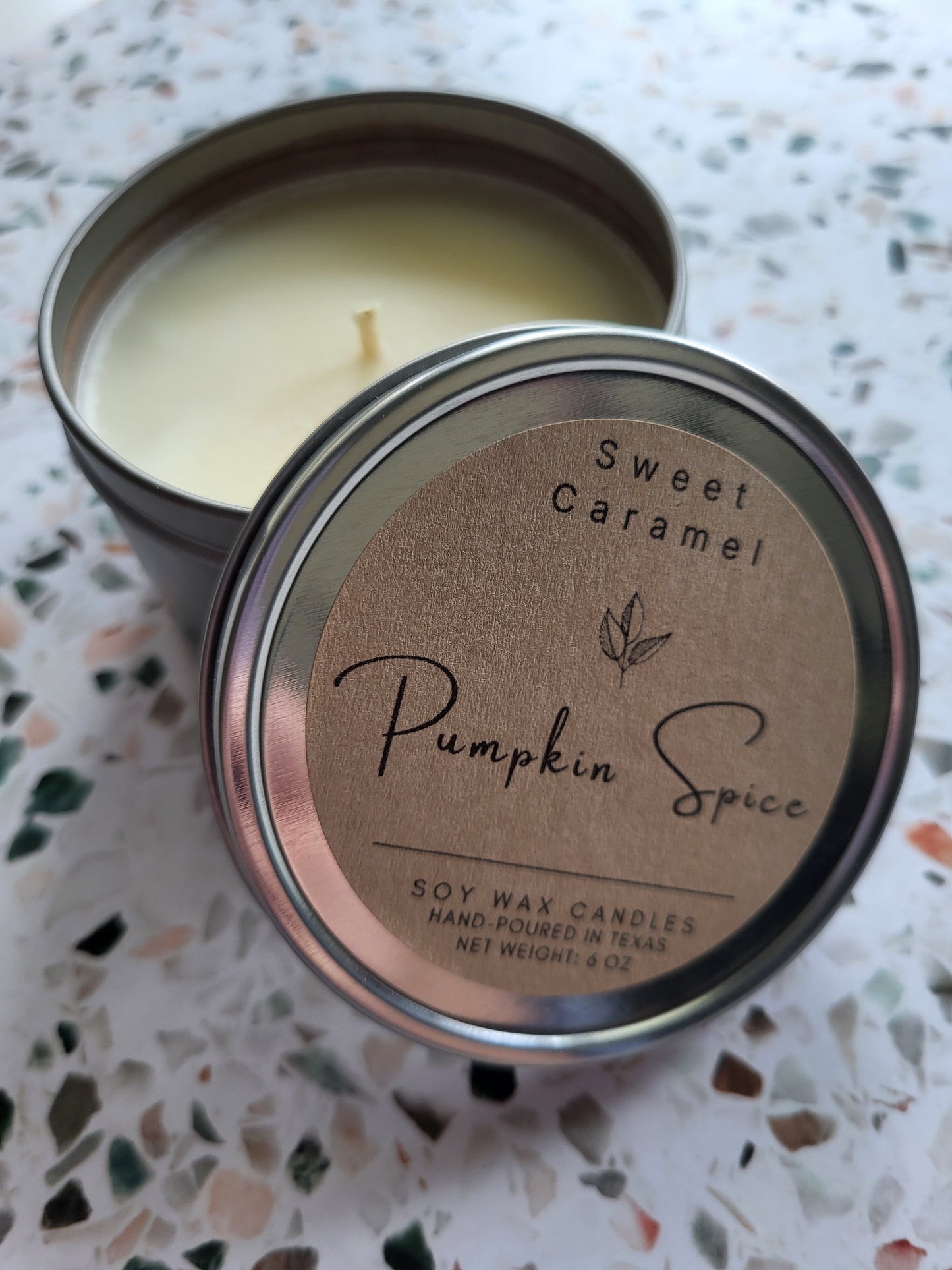 Candle Tin, Pumpkin Spice, 6oz