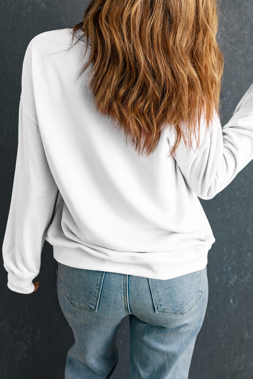 "Merry" White Sweatshirt