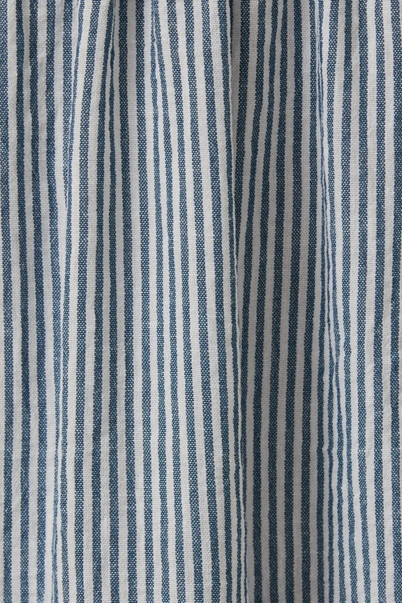 V-Neck Sleeveless Tiered Stripe Maxi Dress – Blue & White | Gilli