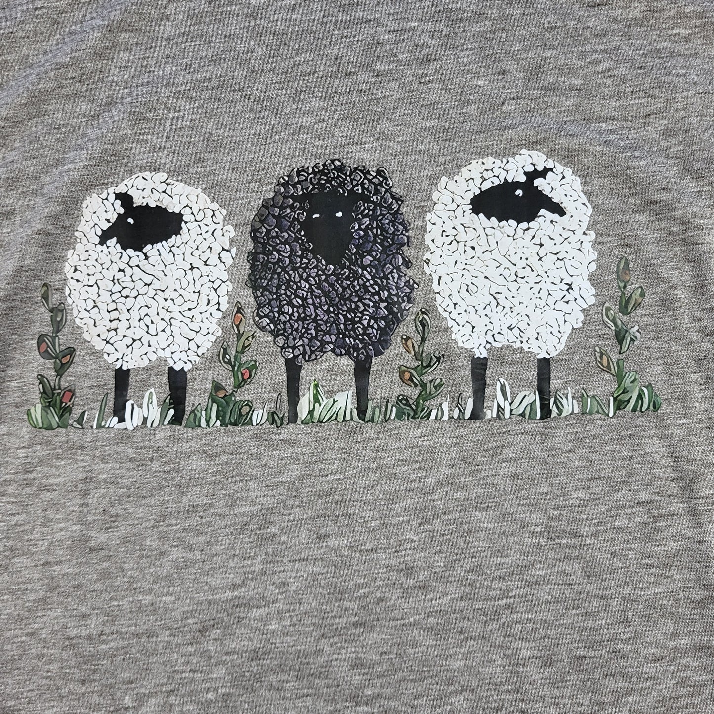 Sheep Light Gray Long Sleeve Tee