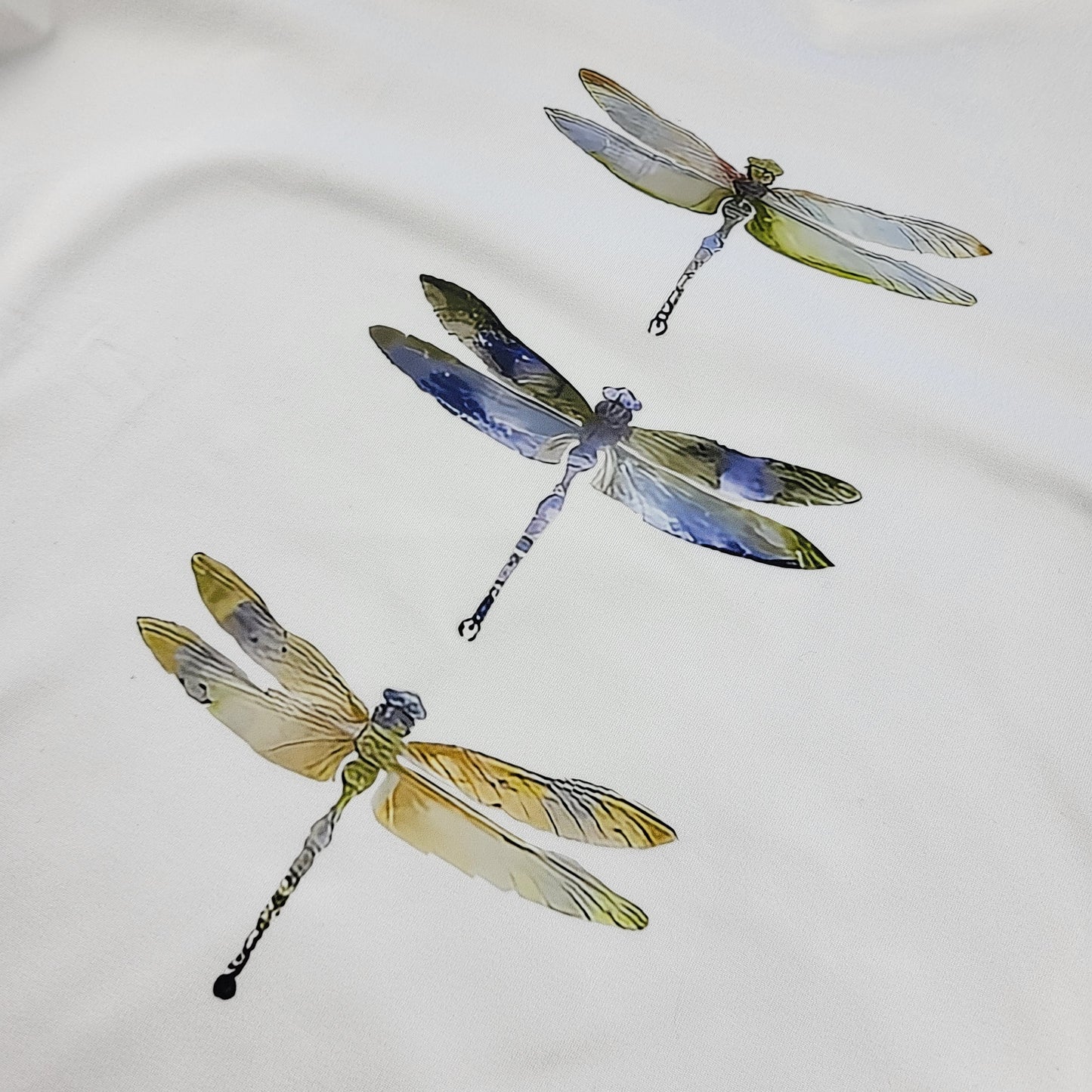 Dragonfly Print White Tee