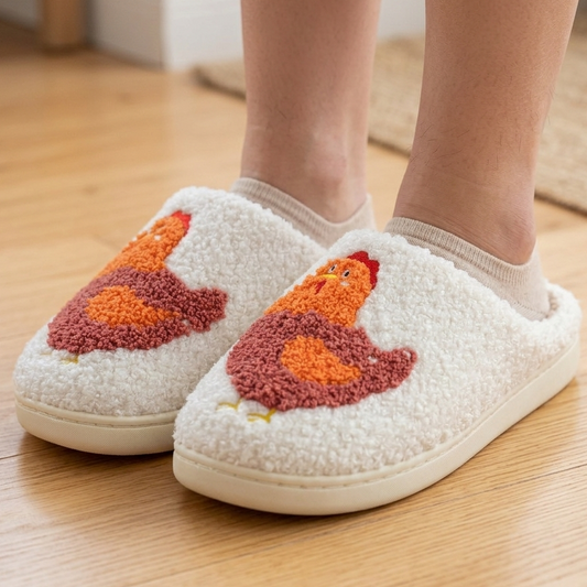 Cute Chick Plush Slippers – Cozy Slip-On Indoor Warm Winter Shoes