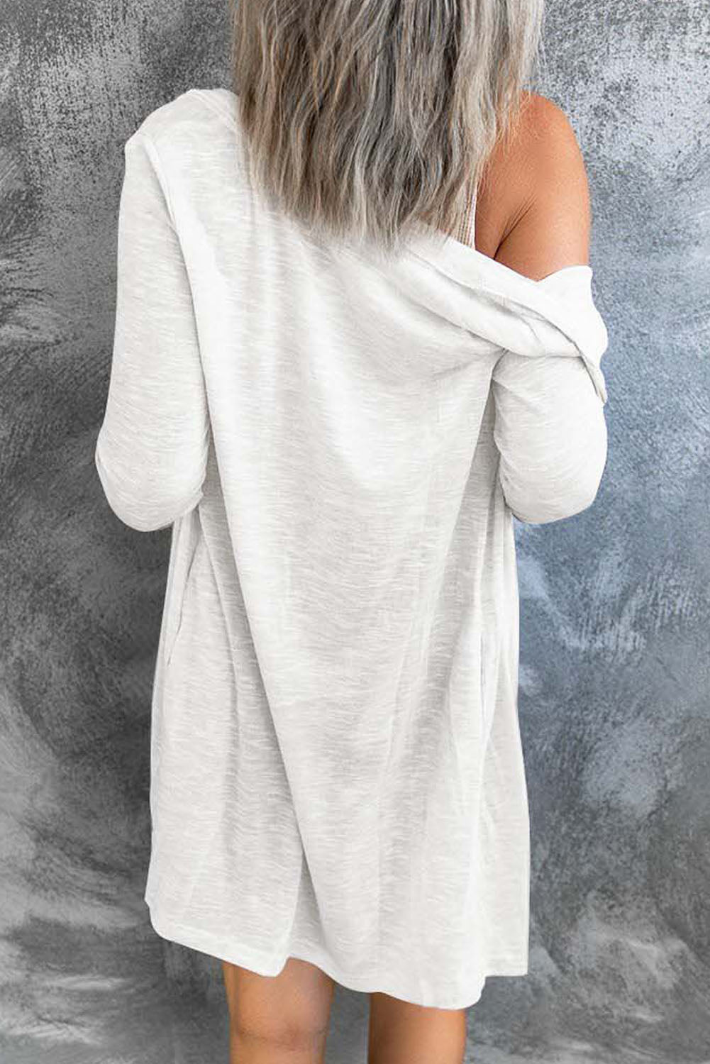 Classic White Long Lightweight Cardigan