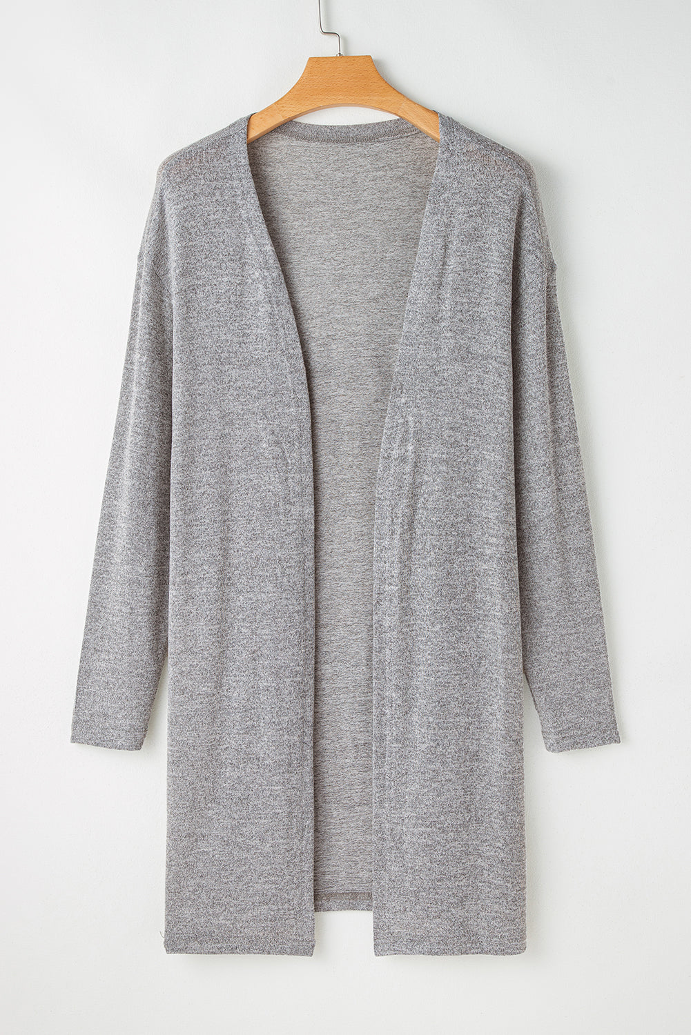 Classic Gray Long Lightweight Cardigan