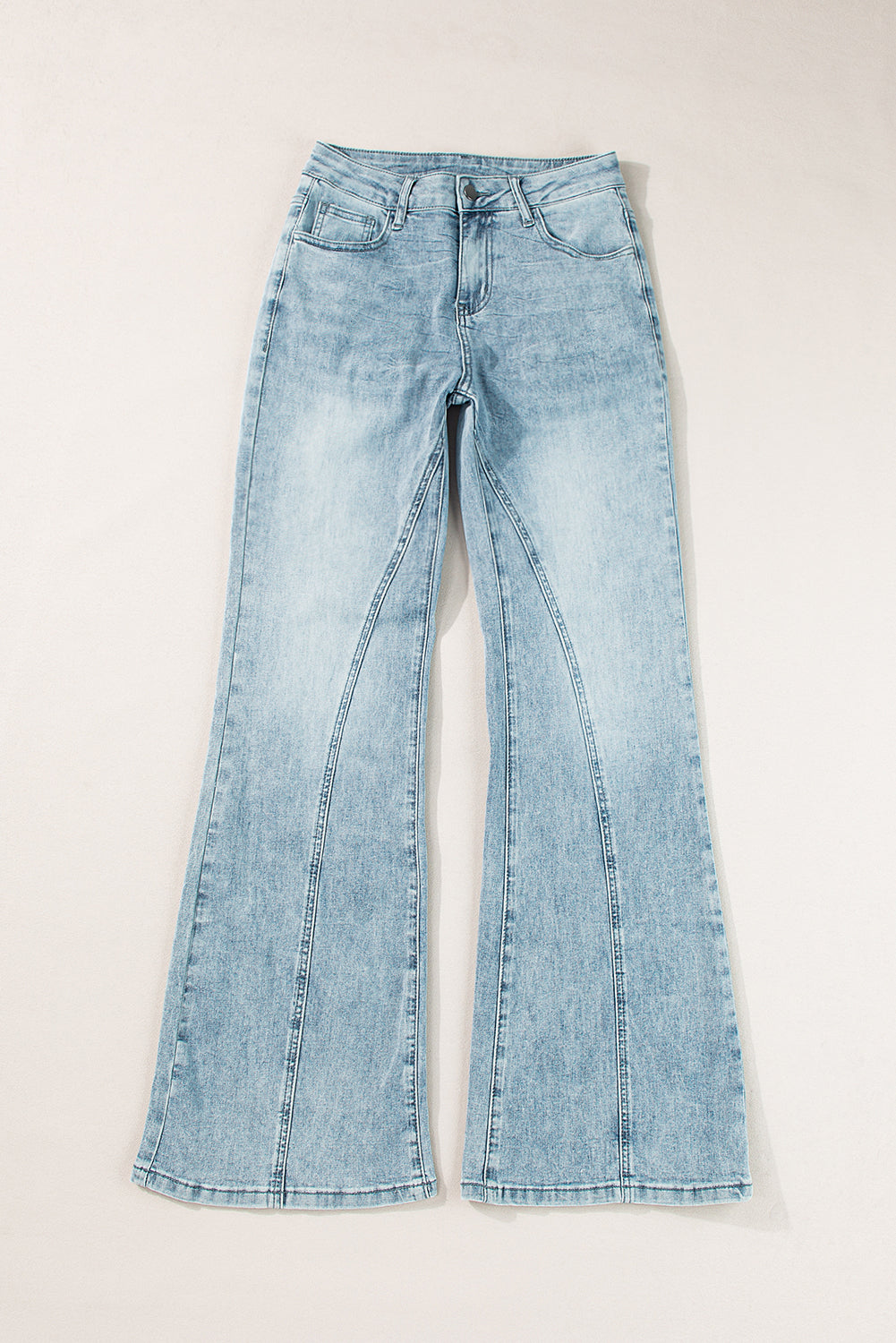 High Waist Extra Wide Leg Jeans – Dusk Blue Acid Wash