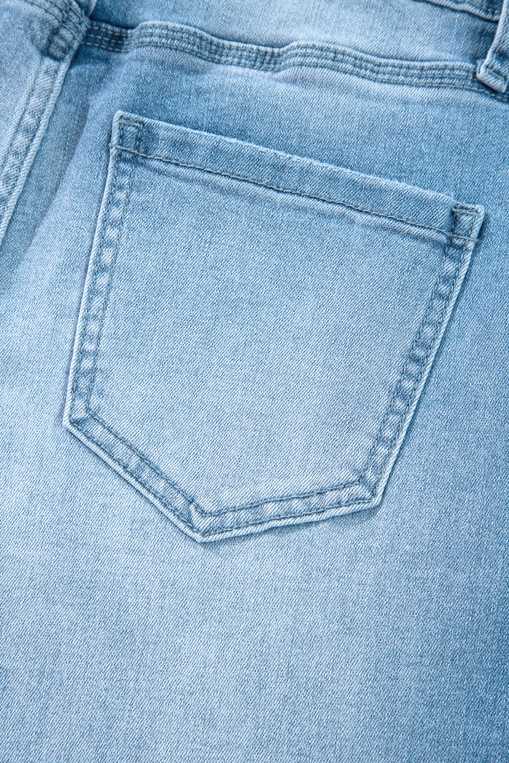High Rise Shift Slit Leg Straight Jeans