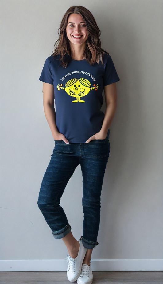 "Little Miss Sunshine" Navy Tee