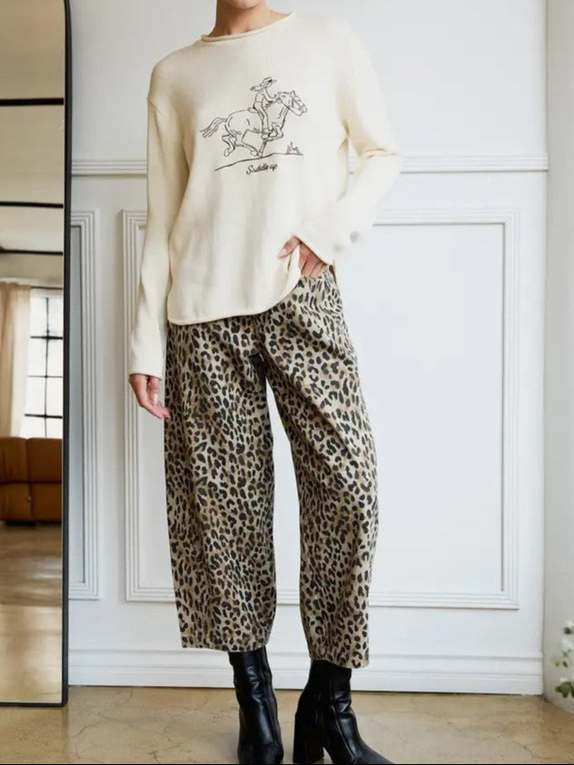 "Saddle Up" Embroidered Sweater | Sunday Edition