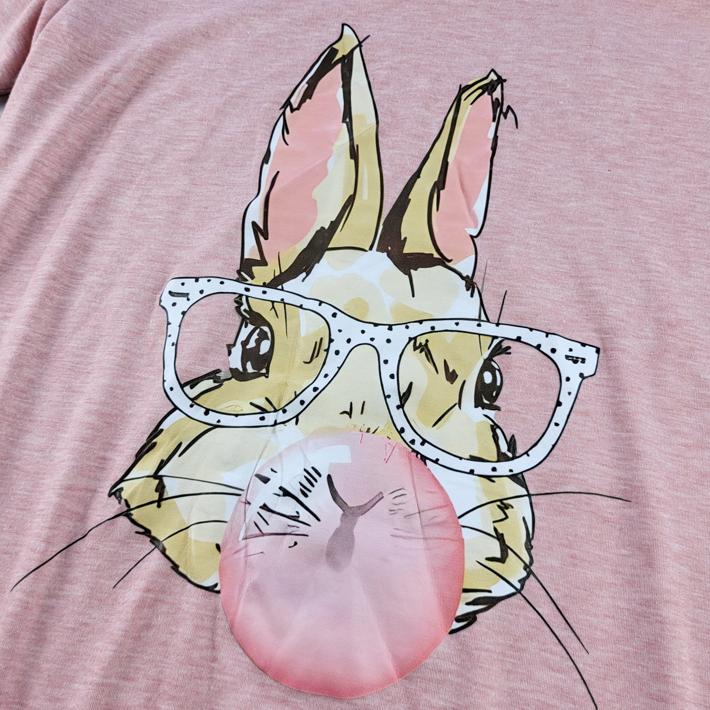 Easter Bunny Pink V-Neck Tee