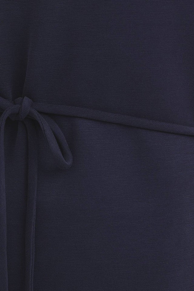 Boat Neck Strap Waist Tie Top and Wide Leg Pants | Gilli
