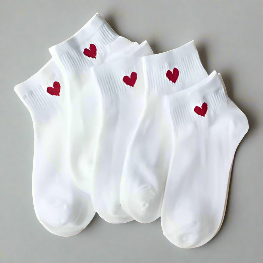 Red Heart Socks (1 pair)