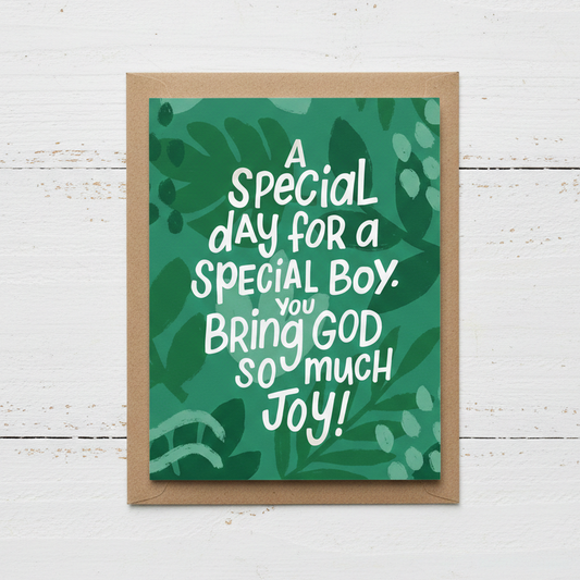 Christian Birthday Card for Boys – Faith Encouragement Card | Green